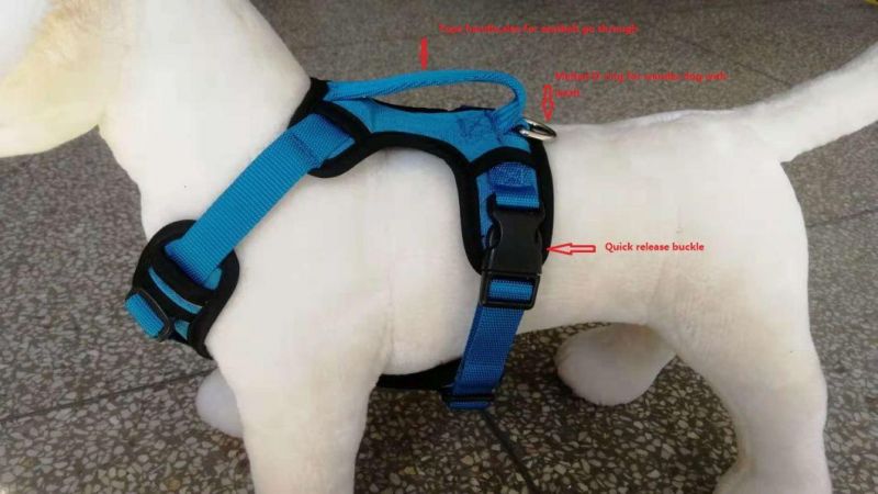 2022 High Quality Soft Reflective Dog Harness with Handle