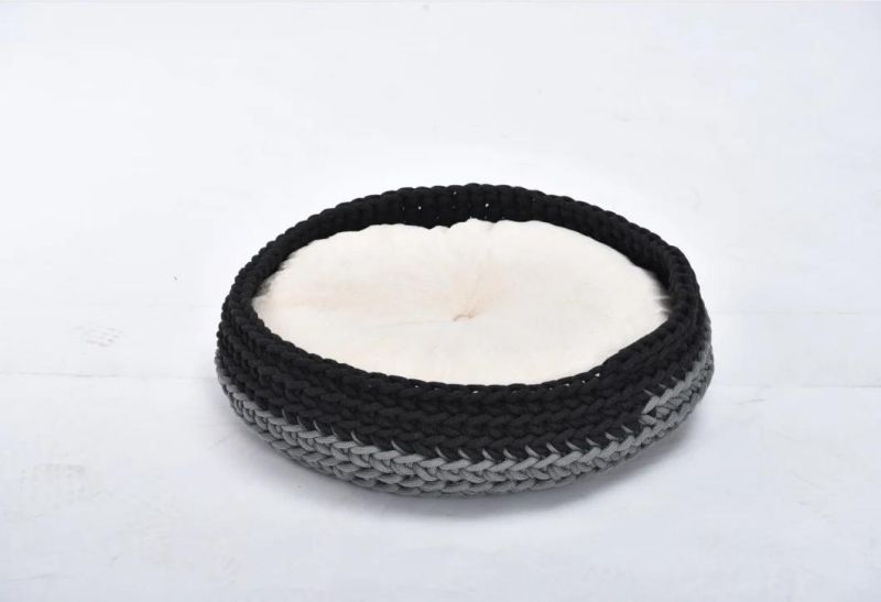 Petstar Pet Soft Plush Round Handmade Weave Cat Dog Bed