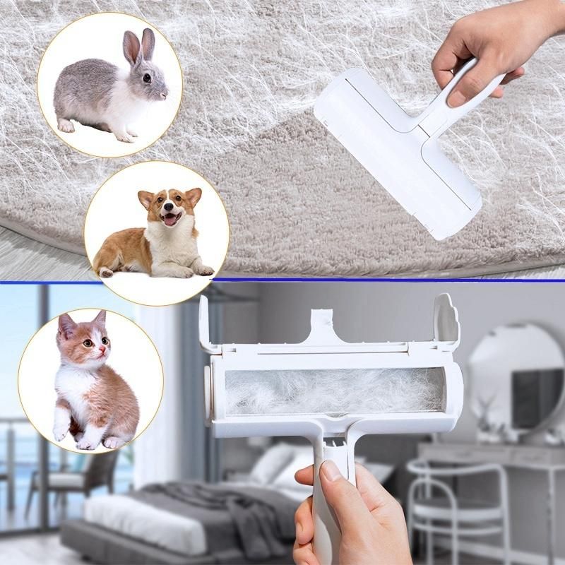 Pet Cleaning Grooming Supplies 2 in 1 Clothing Clean Roller Pet Hair Remover with Roller