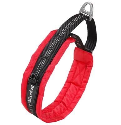 Amazon Custom Logo Nylon Martingale Training Walking Dog Collar, Reflective Easy Control Soft Padded Pet Choke Collar