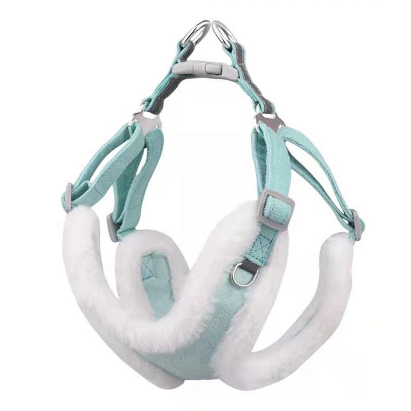 No Pull Pet Harness Cat Harness Vest Soft Fur Bordure Dog Harness