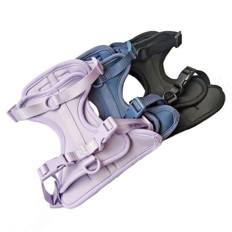 Personalized Most Popular Super Comfort Breathable Adjustable Soft Neoprene Air Layer Dog Harness with Plastic Buckle