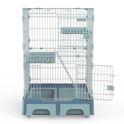 Customize OEM ODM Playpen Metal Wire Cat Home Cages with Drawer