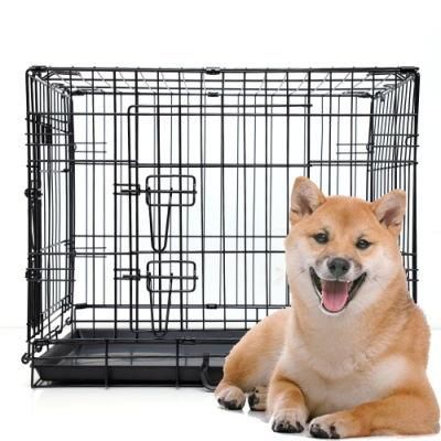 Pet House Folding Metal Dog Crate; Single Door &amp; Double Door Dog Crates