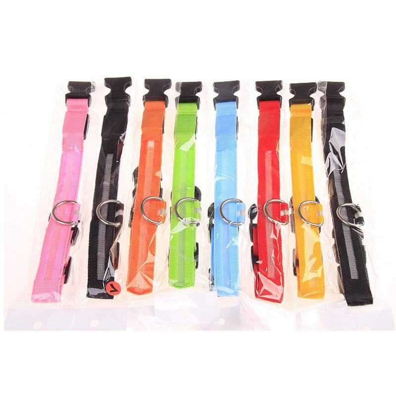 LED Glowing Dog Collar Adjustable Flashing Rechargea Luminous Collar