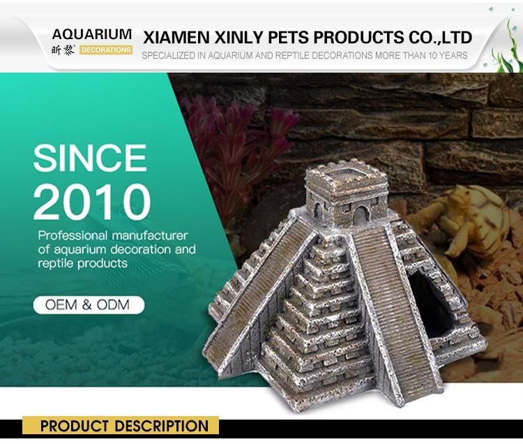 Aquarium Ornaments Pumpkin Shape Reptile Decoration Hide Cave for Small Animals