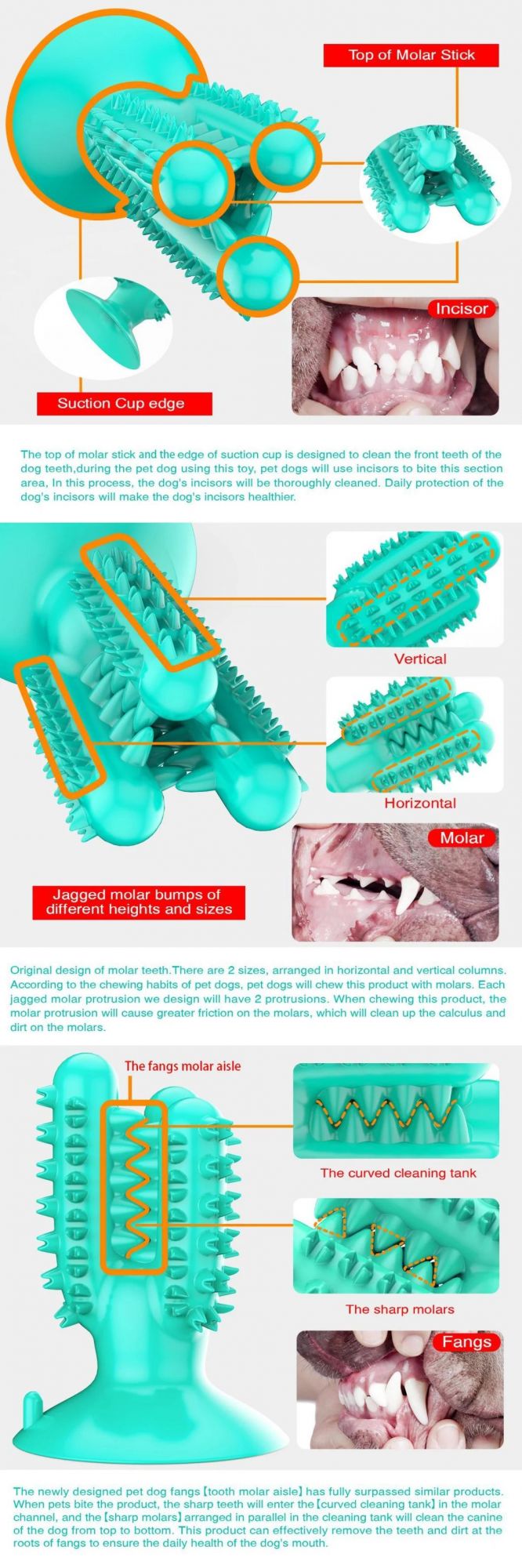 Dog Teeth Cleaning Molar Toy Doggy Brush Silicone Dog Toothbrush
