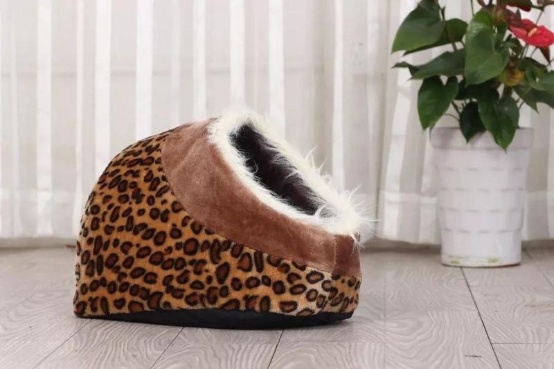 Wholesale Leopard Print Small and Medium-Sized Dog Bed Cat Bed