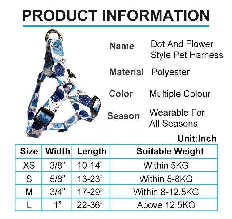 Personalized Pet Dog Leash Harness Set for Pet Animal Daily Walking