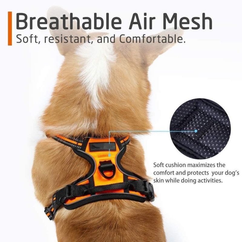 Reflective No-Choke Pet Oxford Vest with Easy Control Handle