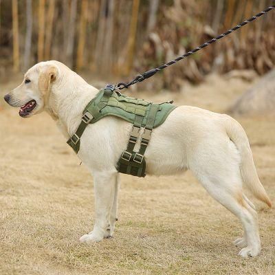 Solid Dog Harness Custom New Dog Backpack Harness Oxford LED Dog Tactical Harness