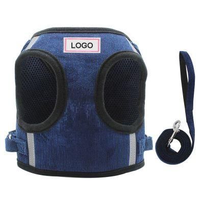 Low MOQ Cheap Breathable Air Mesh 2 in 1 Reversible Dog Harness Leash with Logo