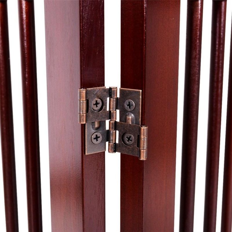 Folding Free Standing Panel Wood Pet Dog Safety Fence