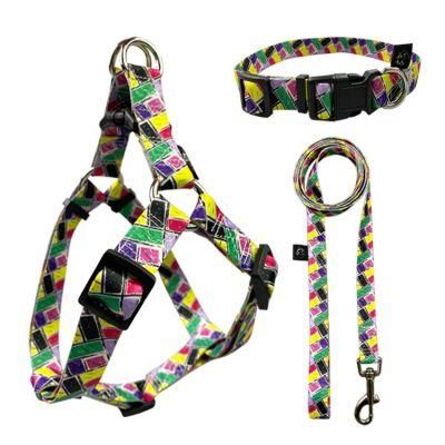 Adjustable Heavy Dog Leash Collar Harness Set for Pet Animal Daily Training Walking Running