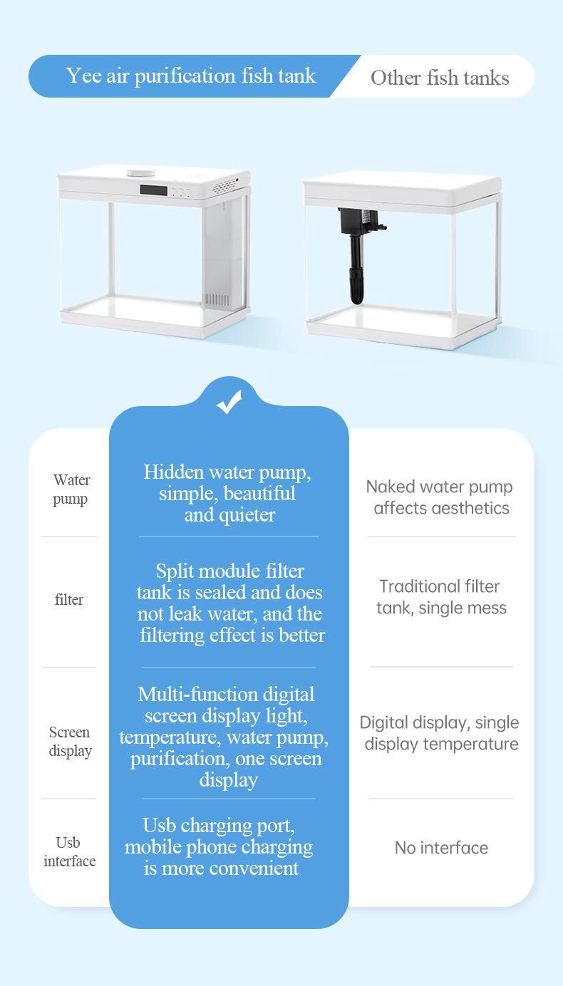 Yee Aquarium Multi-Functional Fish Tank Desktop Tank