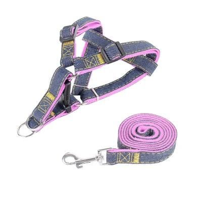 Dog Leash Harness Set with Adjustable Collar Heavy Duty for Pet Animal Daily Training Walking Running