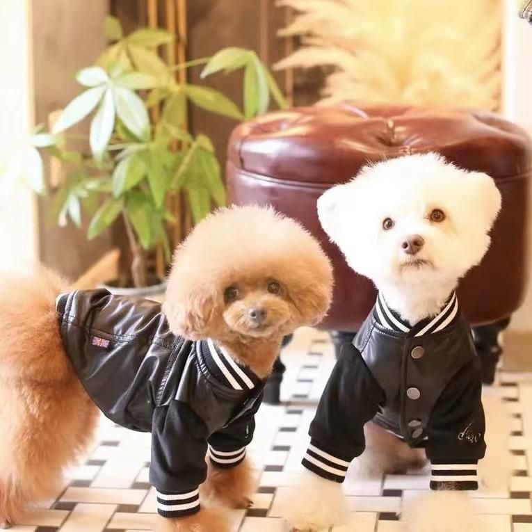 Handsome Pet Coat PU Coat Pet Jacket Dog Clothes Rain Proof Coat