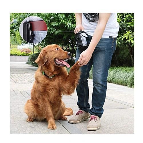Dog Treat Bag, Dog Training Bag with Poo Bag Dispenser & Adjustable Easily Carries Pet Toys
