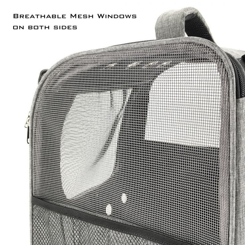OEM Design Pet Carrier Big Space Pet Backpack Cation Polyester Material Pet Product Dog Cat Backpack
