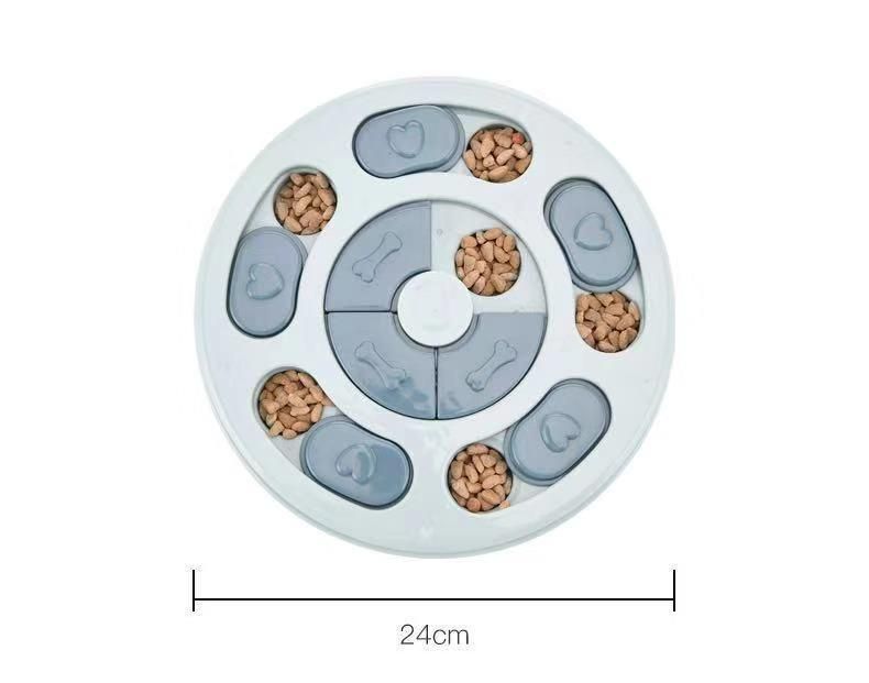 New Design Multiple Cellst to Hide Food Pet Feeder Dog Travel Bowl