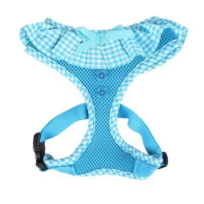 Sky Blue Bow-Knot Adjustable Pet Walking Vest, Dog Harness