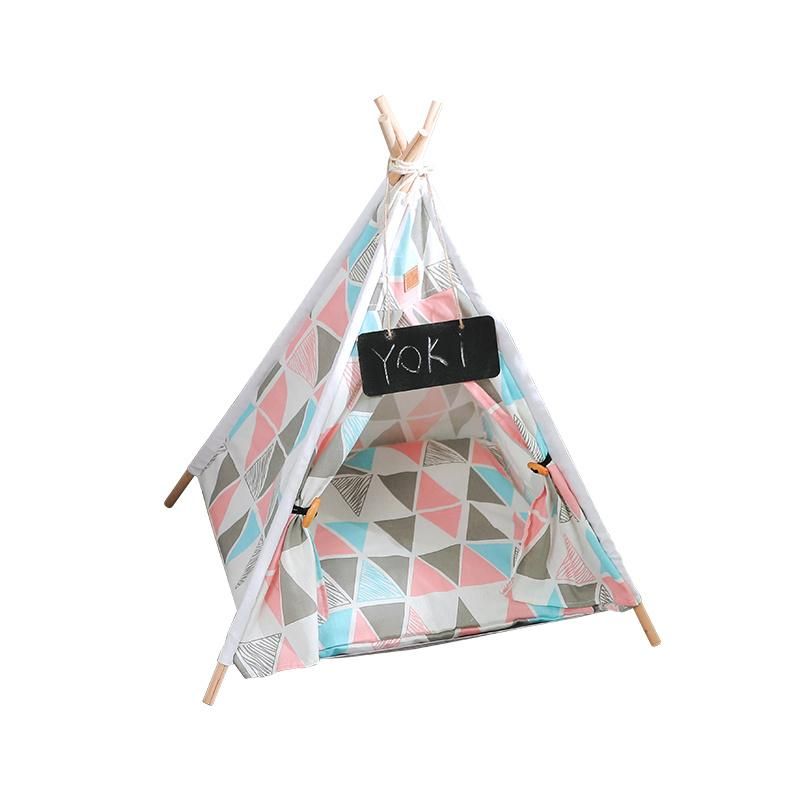 Indoor House New Foldable Playpen with Cushion Cat Dog Soft Pet Tent Pet Teepee Tent House