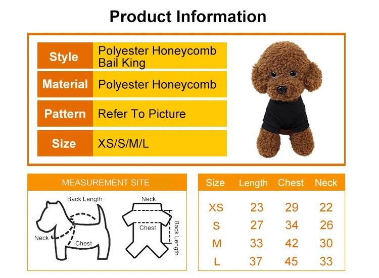 Spring and Winter Wholesale Dog Clothes Print Pet Cloth Cute Dog Cloth with Two Legs