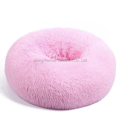 Wholesale High Quality Super Soft Long Plush Cat Bed Cat Mat Animals Sleeping Sofa Round Pet Bed Portable Cushion Pet Bed Mat Kennel