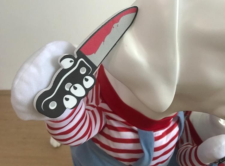Interesting Christmas Pet Party, Simulate Holding Knife Design Novelty Pet Dog Apparel Clothing//