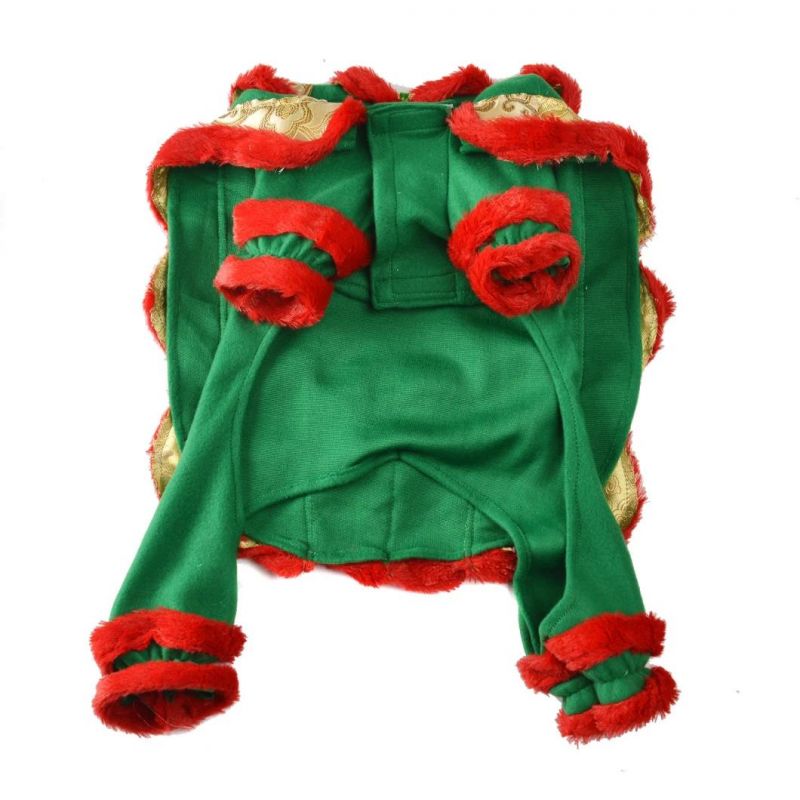 Dog Costume Cute Lion Dance with Red Sequins New Year Cat Dog Coat for Small Dogs