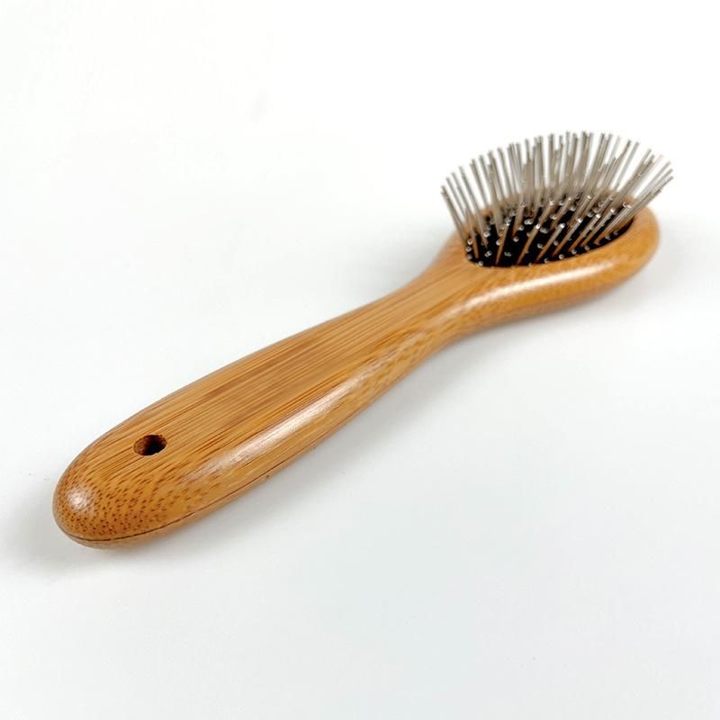 Beauty Supplies Custom Pet Comb with Wooden Handle for Long-Haired Dog Cat