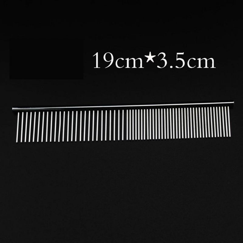 Professional Product in Stock Stainless Steel Long Straight Needle Pet Hair Comb