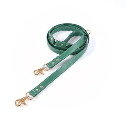 Hands Free Multifunctional Vegan Leather Pet Leads Made Two Metal Hooks Double Side Handle Dog Leash