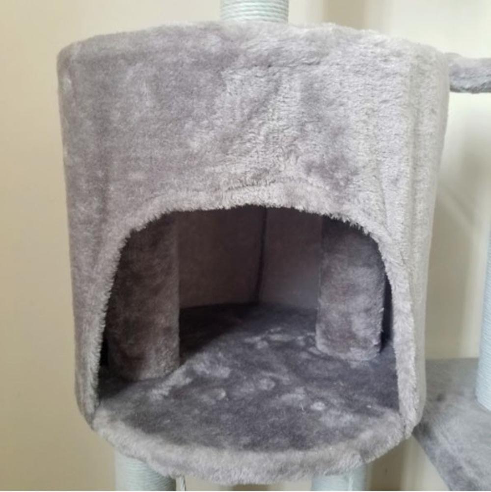 2021 Chinese Pet Products Factory Direct Supply New Design Cat Activity Tower Cat Climbing Pet Tree Post Sisal Scratcher with Scratching Post and Mouse Toys