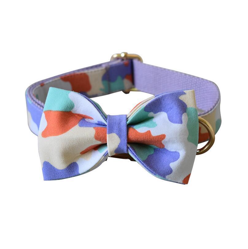 Custom Your Logo Pet Collarsoft Poly Cotton Fabric Dog Collar