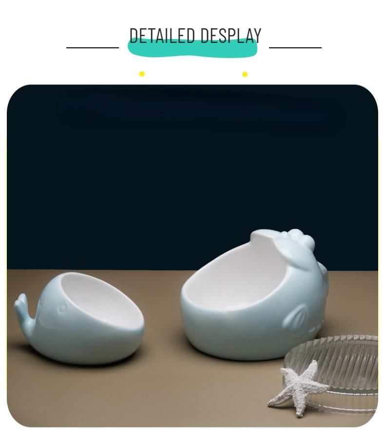 OEM Ceramic Cat Bowl Protect Cervical Spine Pet Bowl