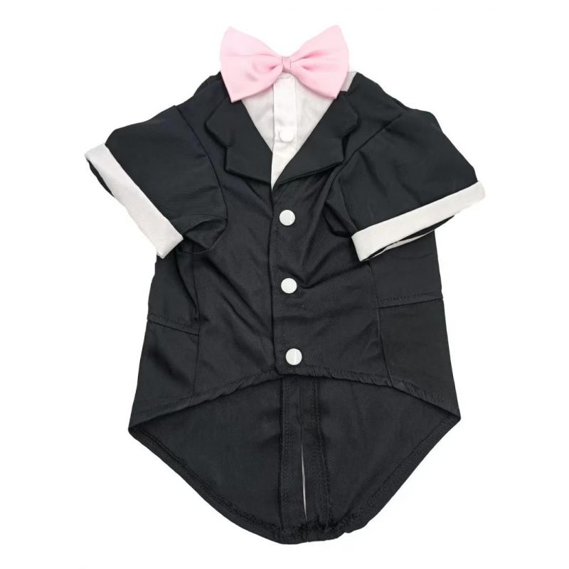 Dog Suit Bow Tie Costume Dog Shirt Wedding Parting Suit