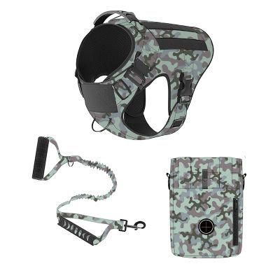 Tactical Dog Harness and Leash Set Military Outdoor Adjustable Big Pet Custom Camouflage Pattern Training Dog Harness/Pet Toy