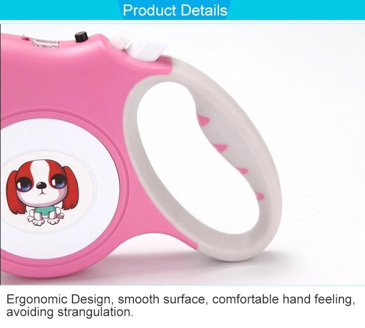 Automatic Portable LED Retractable Dog Leash with Flash Light