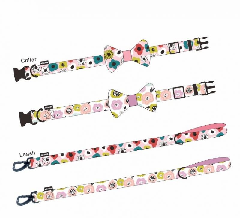 2021 Dog Accessories Custom Pattern Designer Pet Supplies Soft Best Collar Leash Harness for Small Dogs