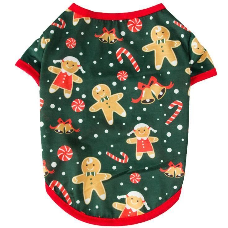 Christmas Style Dog T-Shirt in Assordted Patterns and Sizes with Small MOQ