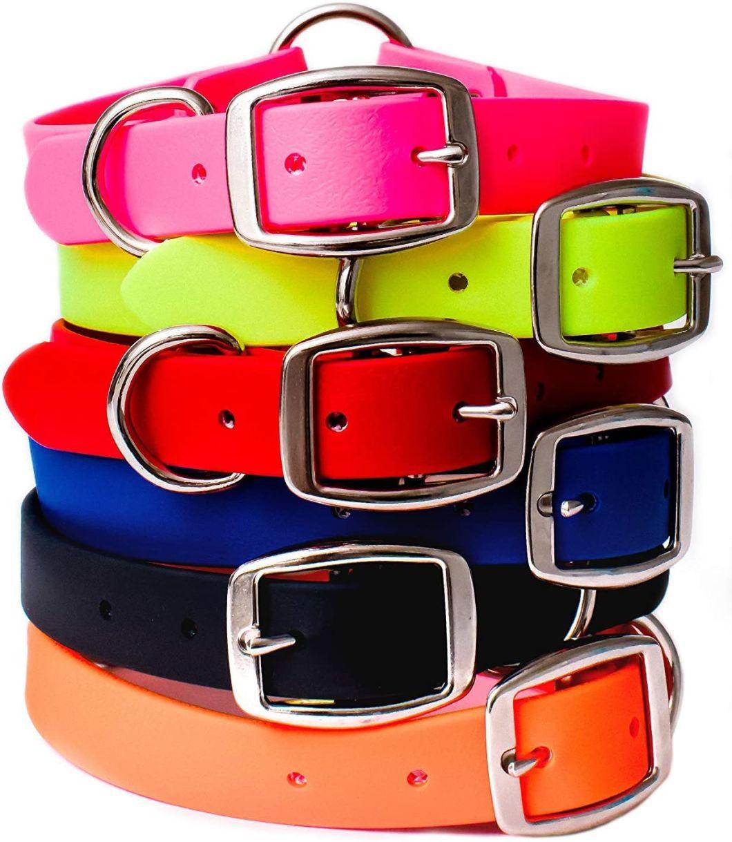 Odor Resistant Waterproof Dog Collar with Heavy Duty Center Ring