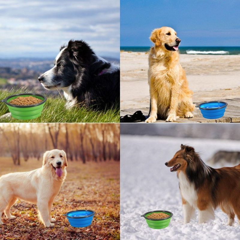 Individual Packing Pet Travel Water Drinking Silicone Dog Bowls
