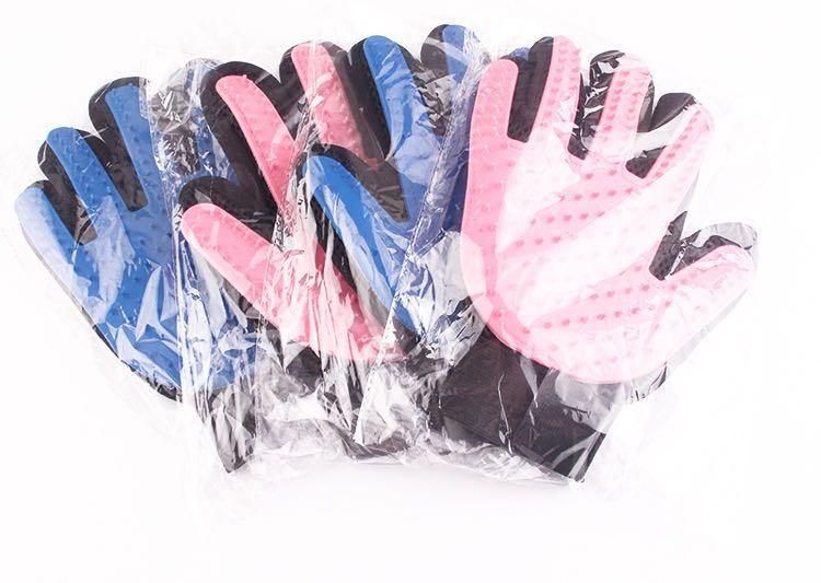 Pet Hair Gloves Pet Cleaning Grooming Glove Dog Cat Hair Removal Silicone Brush Left/Right