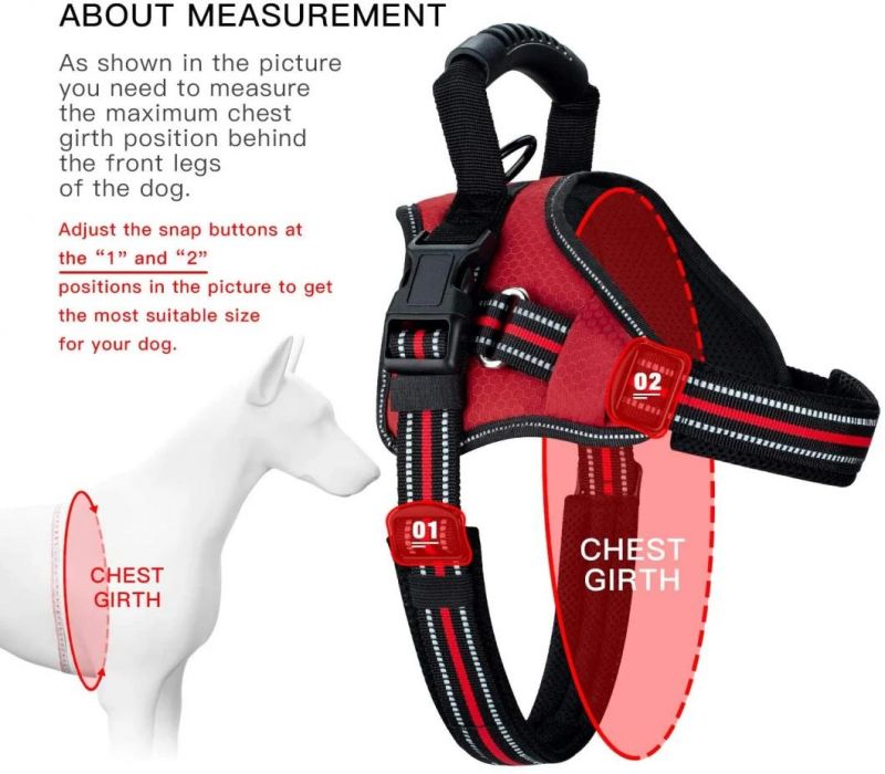 Dog Harness No-Pull Adjustable Dog Vest with Training Handle