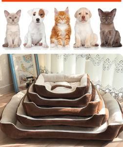 Pet Supplier New Coming Canvas Print Oblong Shape Pet Dog Beds