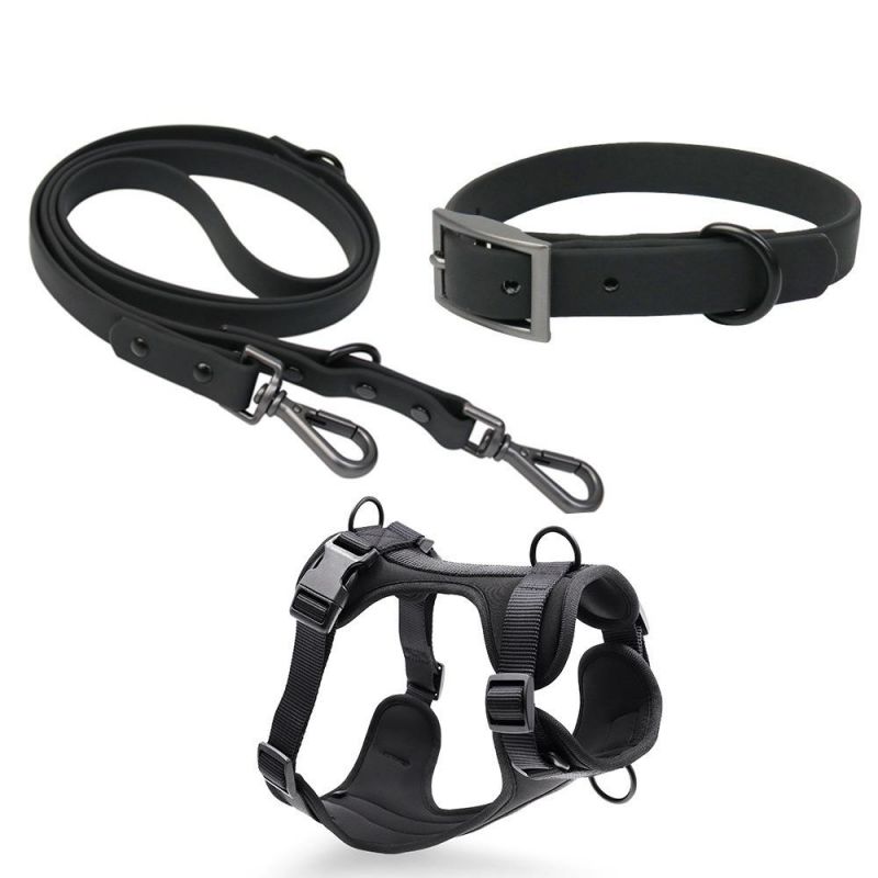 OEM Waterproof Pet Accessories Pet Dog Rubber Collar Leash, Pet Harness