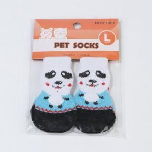 Black Cartoon Non-Slip Non-Scratch Warm Cotton Hosiery Pet Socks