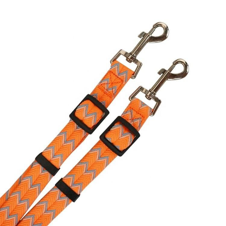 Wholesale Durable Comfortable Fashion Double Handle Dog Leash with Two Double Hooks