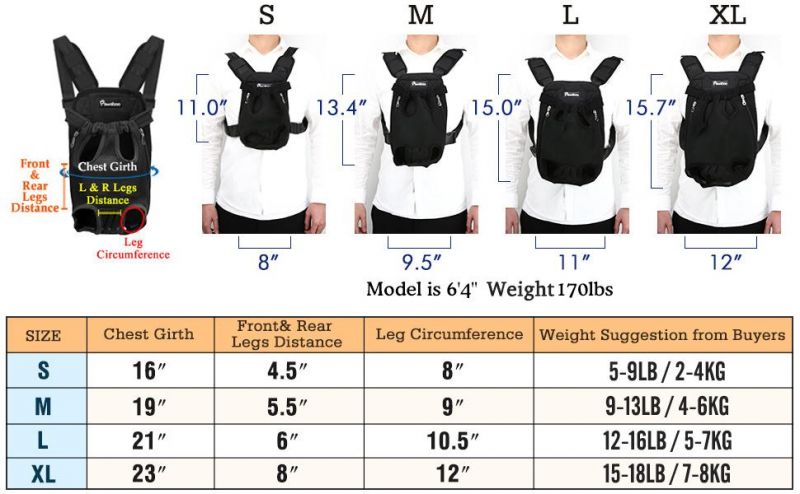 Legs out Front Dog Carrier Adjustable Pet Backpack Carrier